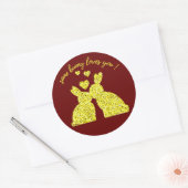 SOMMIGE BUNNY HOUDT VAN JE RONDE STICKER (Envelop)