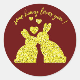 SOMMIGE BUNNY HOUDT VAN JE RONDE STICKER