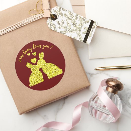 SOMMIGE BUNNY HOUDT VAN JE RONDE STICKER (Geschenken)