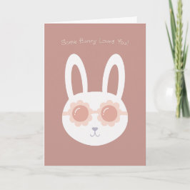 Sommige Bunny Houdt Van Jou Bruin Kaart
