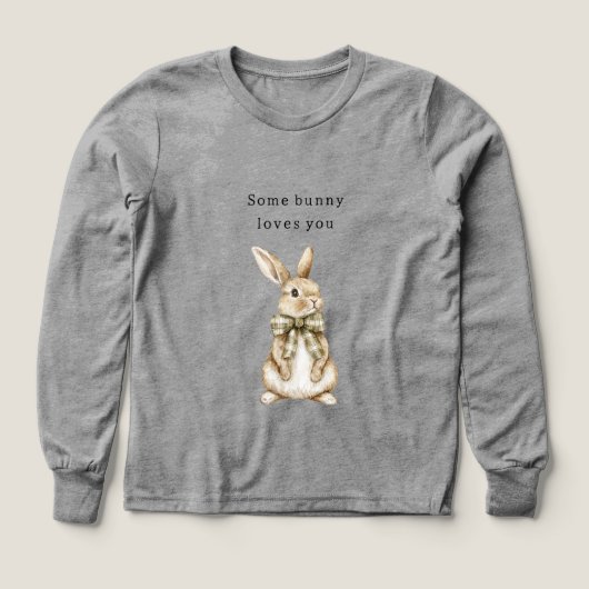 Sommige Bunny Houdt van Jou Groene Strik Pasen (Voorkant)