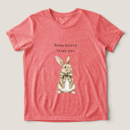 Sommige Bunny Houdt Van Jou Groene Strik Pasen Tri-Blend Shirt