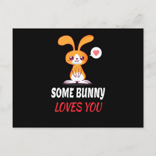 Sommige Bunny houdt van jou in partnerschap Briefkaart