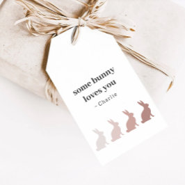 Sommige Bunny Houdt Van Jou Pasen Cadeaulabel