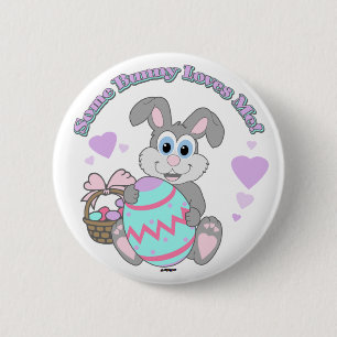 Sommige Bunny Houdt Van Mij! Pasen Konijn Ronde Button 5,7 Cm