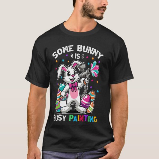 Sommige Bunny is bezig met het schilderen van eier T-shirt (Voorkant)