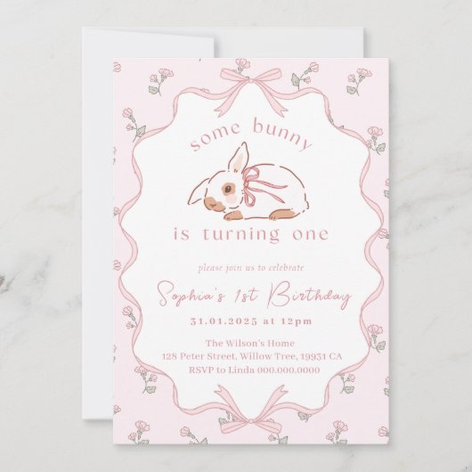 Sommige Bunny is één digitale uitnodiging (Voorkant)