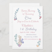 Sommige Bunny is één uitnodiging, Bunny één feestj Kaart (Voorkant / Achterkant)