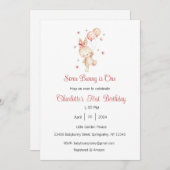 Sommige Bunny is één uitnodiging, Bunny één feestj Kaart (Voorkant / Achterkant)