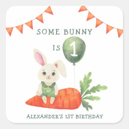 Sommige Bunny is één verjaardag Vierkante Sticker