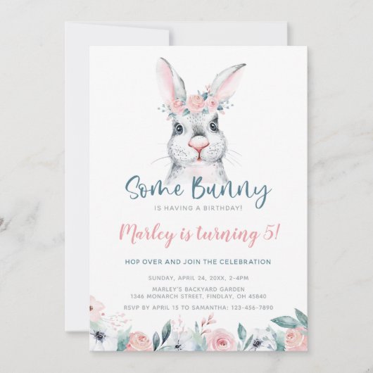 Sommige Bunny is jarig, Verjaardagsfeestje voor el Kaart (Voorkant)