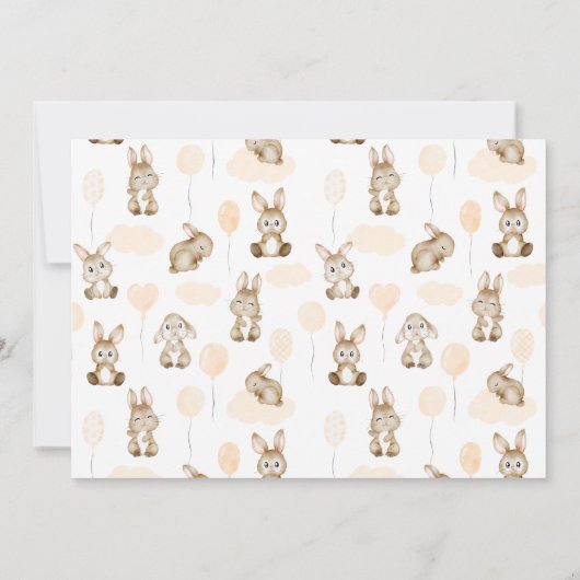 Sommige Bunny is op de Way Boho Rabbit Baby shower Kaart (Achterkant)