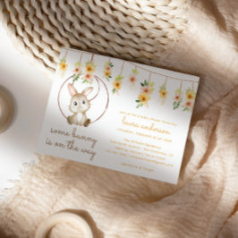 Sommige Bunny is op de Way Boho Rabbit Baby shower Kaart