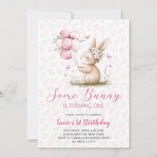 Sommige Bunny lente Verjaardagsfeestje Kaart