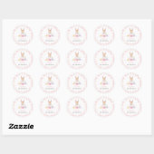 Sommige Bunny Pastel Lente Roze Bunny Verjaardagsg Ronde Sticker (Vel)