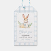 Sommige Bunny Pastel Spring Blue Bunny Verjaardags Cadeaulabel (Voorkant)