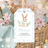 Sommige Bunny Pastel Spring Blue Bunny Verjaardags Cadeaulabel