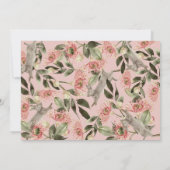 Sommige Bunny Roze Bloemen Meisje Foto Verjaardag Kaart (Achterkant)