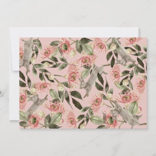 Sommige Bunny Roze Bloemen Meisje Foto Verjaardag Kaart (Achterkant)