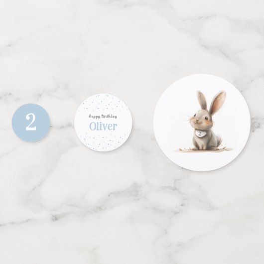 Sommige Bunny Schattige Blue Kids Verjaardag Confetti (Achterkanten)