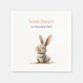 Sommige Bunny Schattige Kids Verjaardag Servet