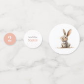 Sommige Bunny Schattige Roos Kinderen Verjaardag Confetti (Achterkanten)