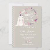 Sommige Bunny Special Baby shower Invitation (grij Kaart (Voorkant)
