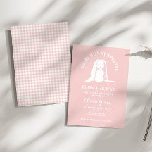 Sommige Bunny Special Pink Gingham Baby shower