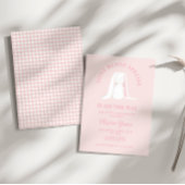 Sommige Bunny Special Pink Gingham Baby shower Kaart