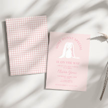 Sommige Bunny Special Pink Gingham Baby shower