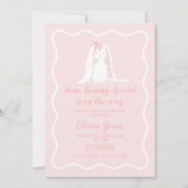 Sommige Bunny Special Pink Gingham Baby shower Kaart (Voorkant)