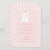 Sommige Bunny Special Pink Gingham Baby shower