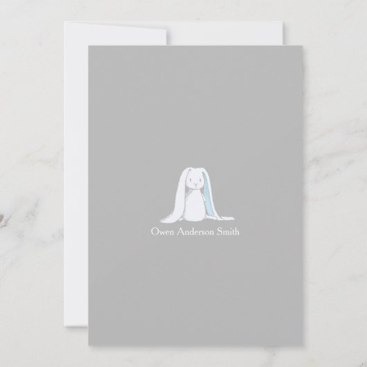 Sommige Bunny speciale Baby shower uitnodiging (Achterkant)