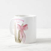 Sommige Bunny Sweet Schattige Roze met Bunny Ears Koffiemok (Voorkant links)