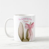 Sommige Bunny Sweet Schattige Roze met Bunny Ears Koffiemok (Links)