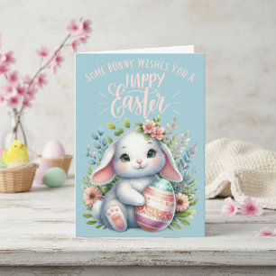 Sommige Bunny wenst u een gelukkig Pasen Custom Feestdagen Kaart