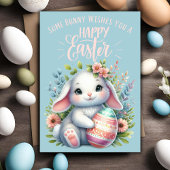 Sommige Bunny wenst u een gelukkig Pasen Custom Feestdagen Kaart