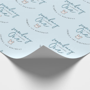 Sommige Bunny wordt één 1e verjaardagsfeestje Cadeaupapier