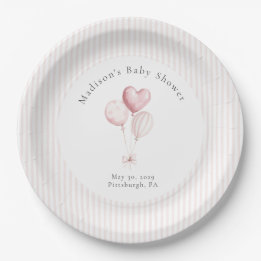 Sommige Bunny Zoete Roze Baby Shower Papieren Bordje