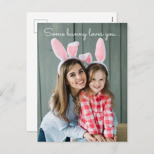 Sommige Bunny's houden van je eigen foto-sjabloon Feestdagenkaart (Voorkant / Achterkant)