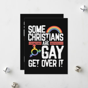 Sommige christenen zijn homoseksueel, accepteer he feestdagenkaart