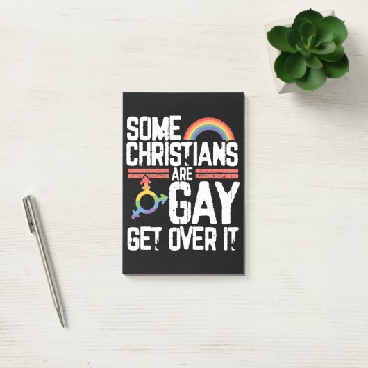 Sommige christenen zijn homoseksueel, accepteer he post-it® notes (Kantoor)