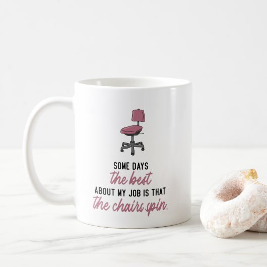 Sommige dagen is het beste van mijn baan ... koffiemok (Met donut)