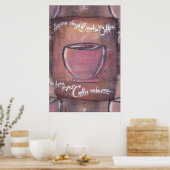 Sommige dagen maak ik de koffie... poster (Keuken)