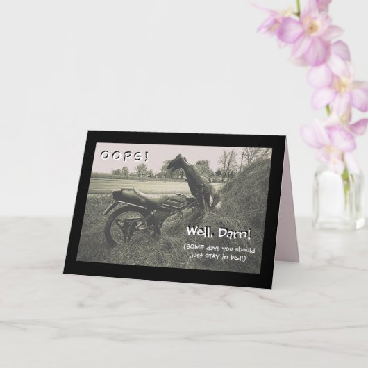 "Sommige dagen moet je gewoon in bed blijven" Kaart (Orchidee)