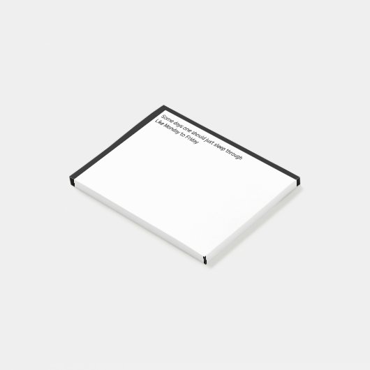 Sommige dagen moet men slapen in post-it® notes (Schuin)