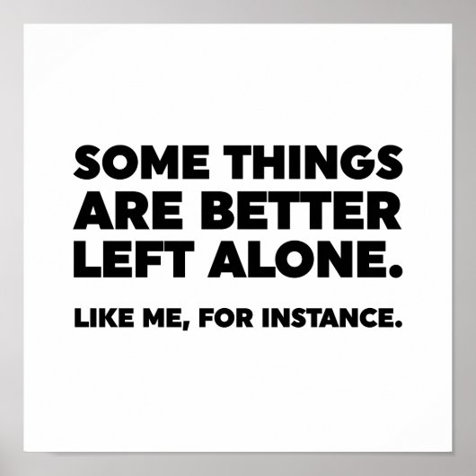 Sommige dingen zijn beter alleen. Zoals ik Poster (Voorkant)