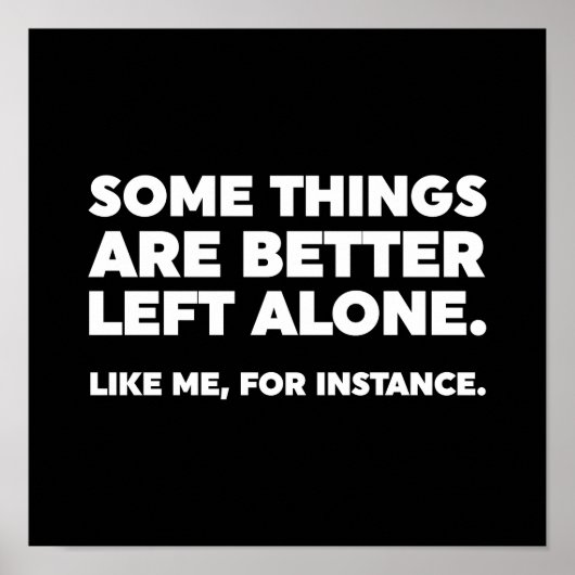 Sommige dingen zijn beter alleen. Zoals ik, voor b Poster (Voorkant)