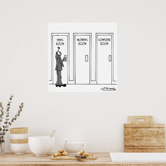 Sommige dingen zouden niet gecomputeriseerd moeten poster (Keuken)