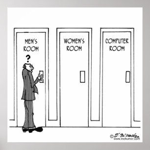 Sommige dingen zouden niet gecomputeriseerd moeten poster